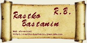 Rastko Baštanin vizit kartica